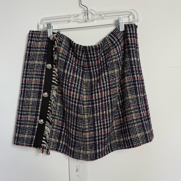 Veronica Beard Multicolor Plaid Mini Skirt - Picture 1 of 8